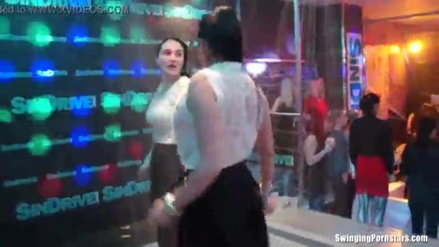 Wet bitches dancing erotically in a club